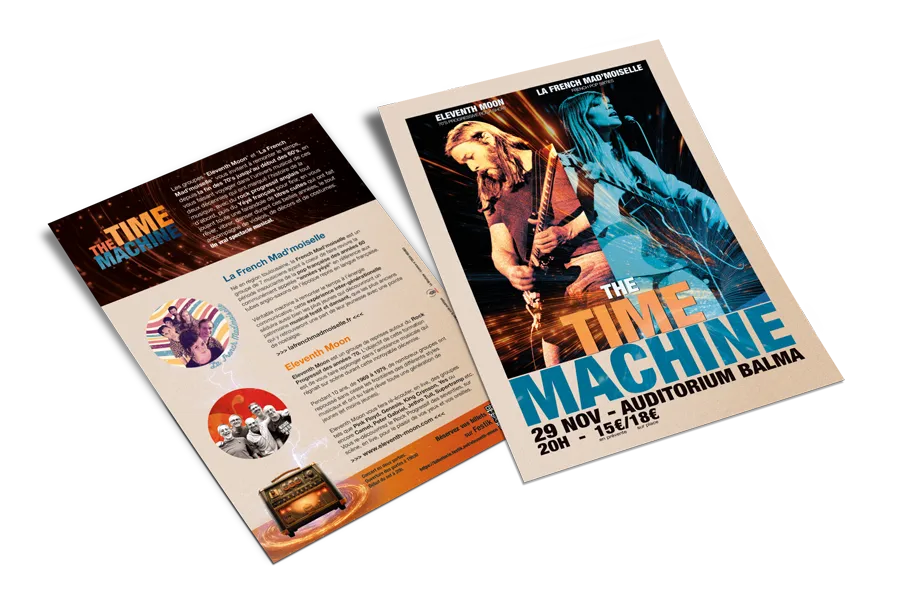 Flyer pour l'événement The Time Machine