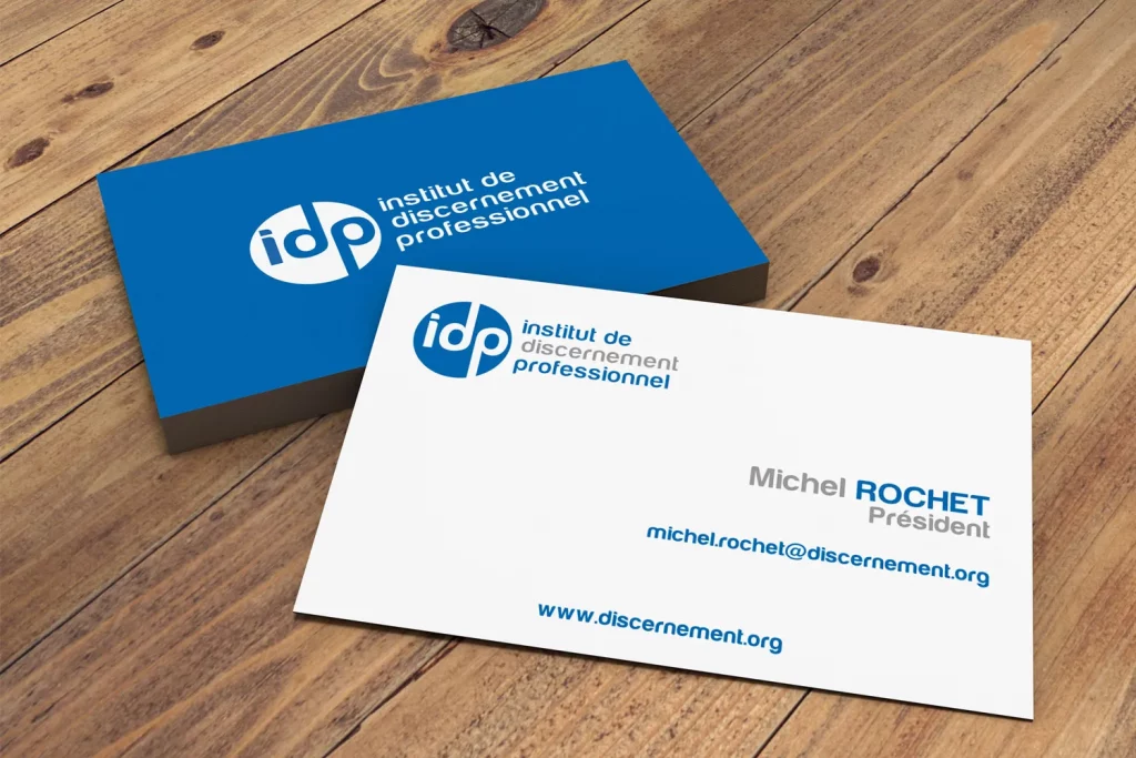Logo IDP sur carte de visite
