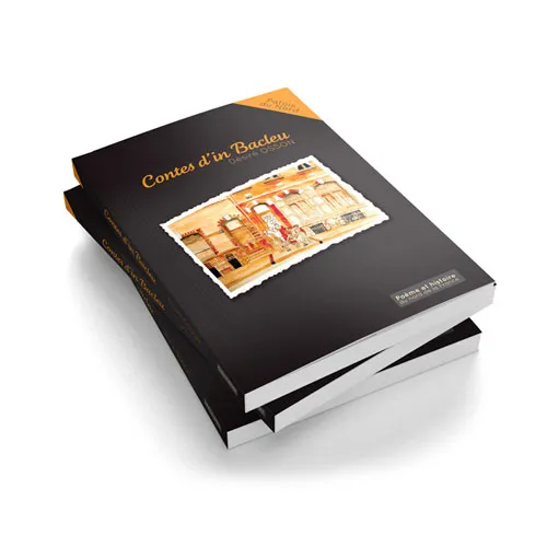 Couverture du livre Conte d'in Bacleu avec illustration façon photo ancienne