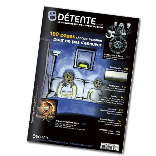 magazine fictif avec l'illustration