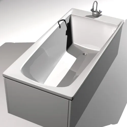 illustration 3D d'une baignoire