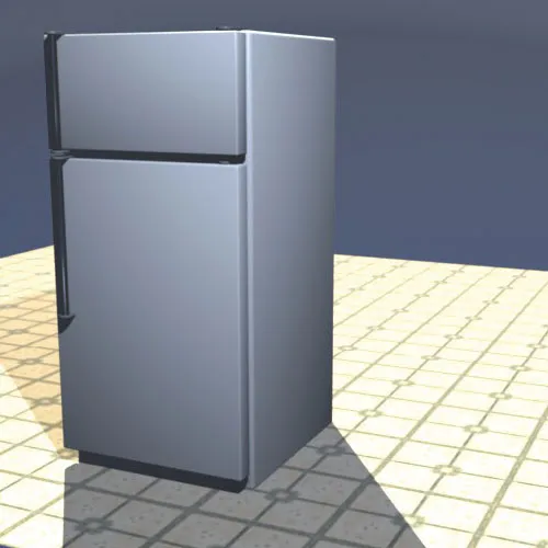 illustration 3D d'un réfrigérateur