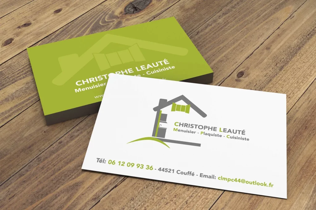 Logo christophe leauté sur carte de visite