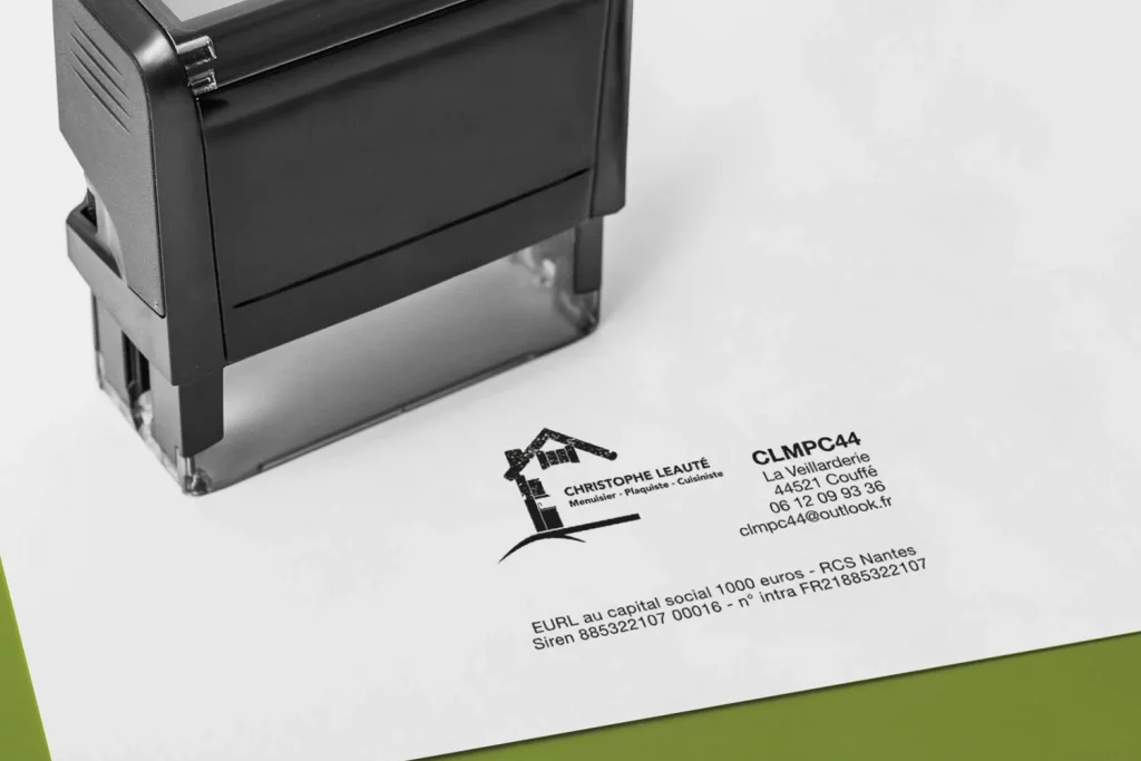 Logo christophe leauté sur tampon encreur