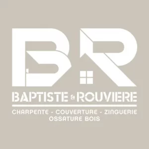 Réalisation du logo Baptiste et Rouvière Travaux de rénovation et d'amélioration de l'habitat à Blaye-les-Mines (81)