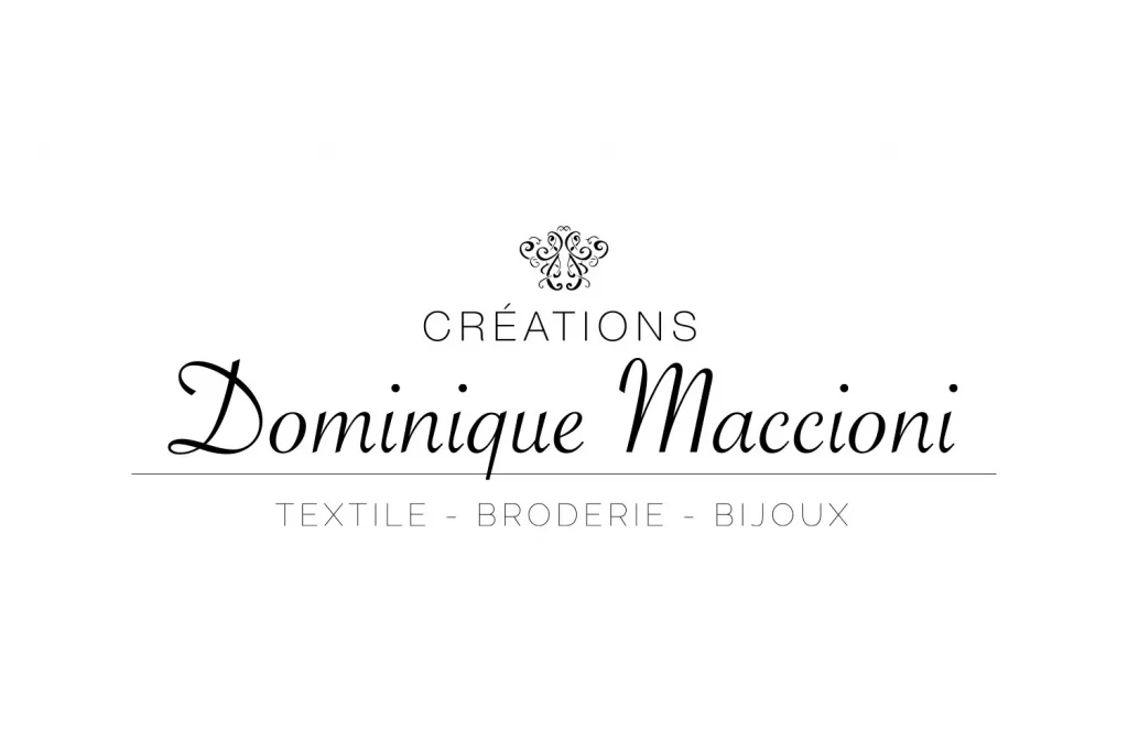 Logo Dominique Maccioni, identité visuelle sobre et élégante pour un professionnel indépendant, conçue à Montauban.