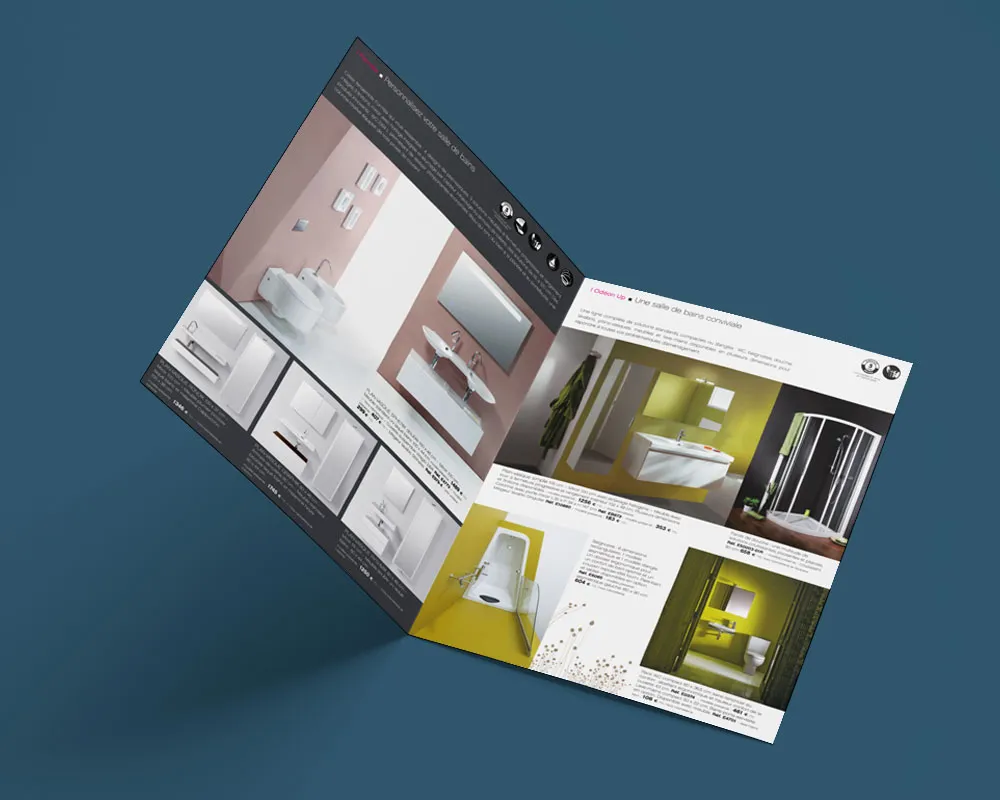 Brochures, plaquettes, catalogues et documents éditoriaux conçus pour structurer votre message et renforcer votre image de marque.