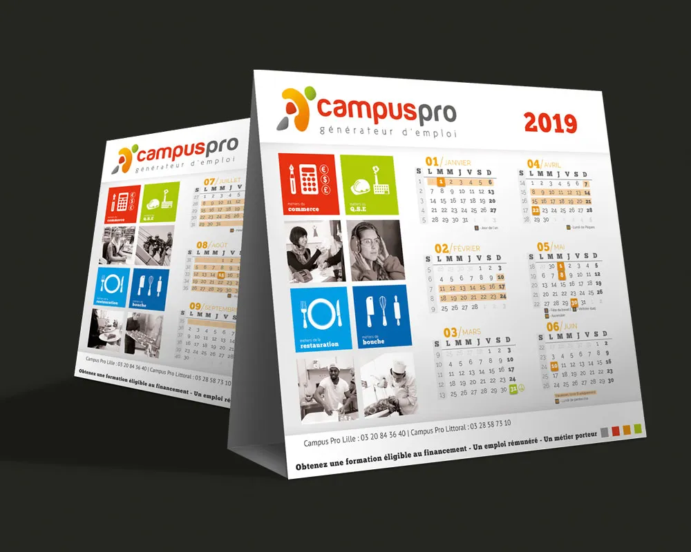 Supports imprimés pour le bureau, pensés pour allier utilité quotidienne et visibilité de votre identité visuelle.