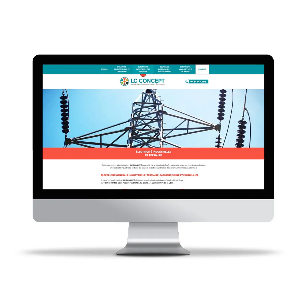 Aperçu de site internet affichée sur écran d’ordinateur