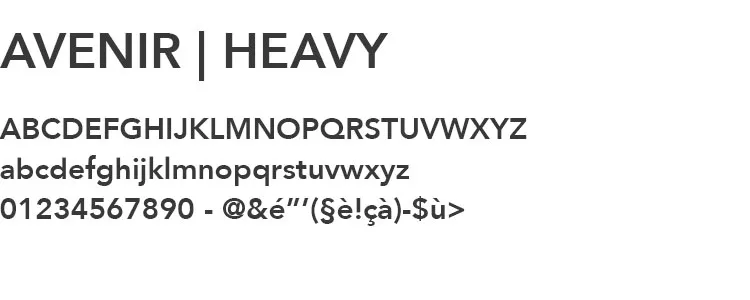 Typographie Avenir Heavy