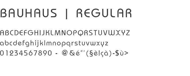 Typographie Bauhaus Regular
