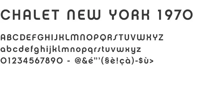 Typographie Chalet New York 1970