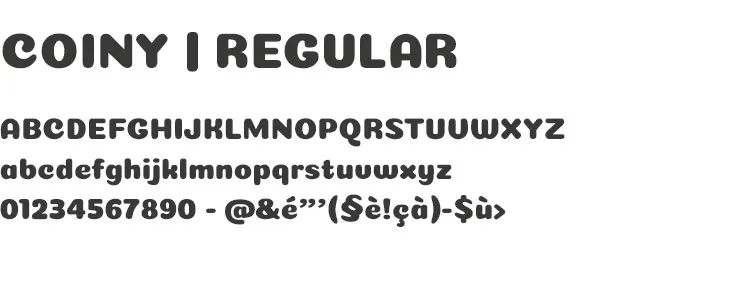 Typographie Coiny Regular