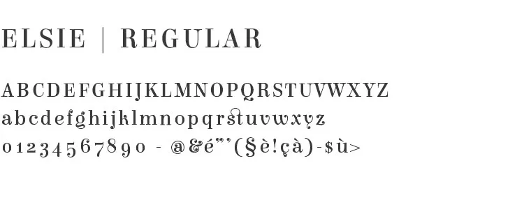 Typographie Elsie Regular
