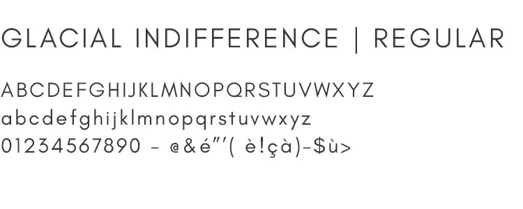 Typographie Glacial Regular