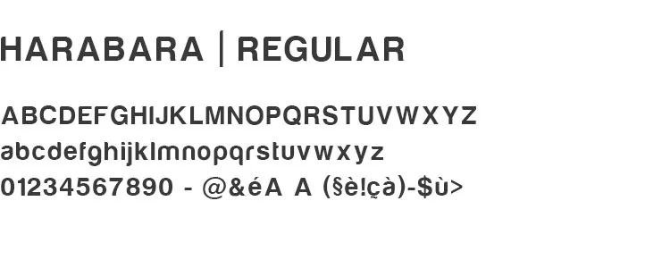 Typographie Harabara Regular