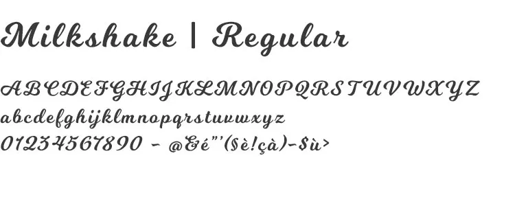 Typographie Milkshake Regular