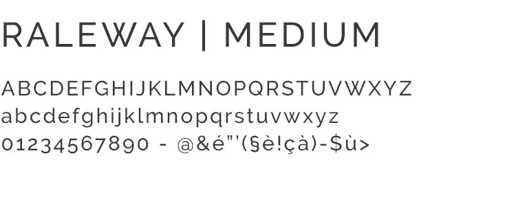 Typographie Raleway Medium