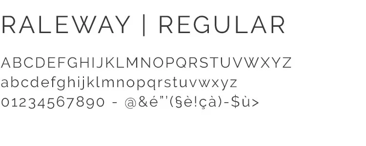 Typographie Raleway Regular