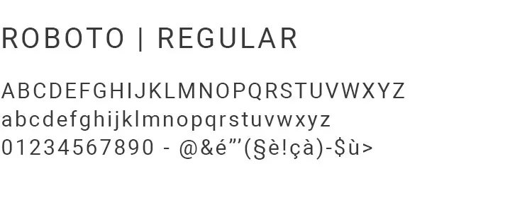Typographie Roboto Regular