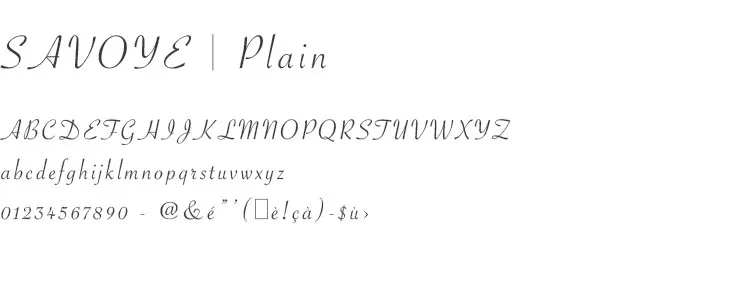 Typographie Savoye Plain