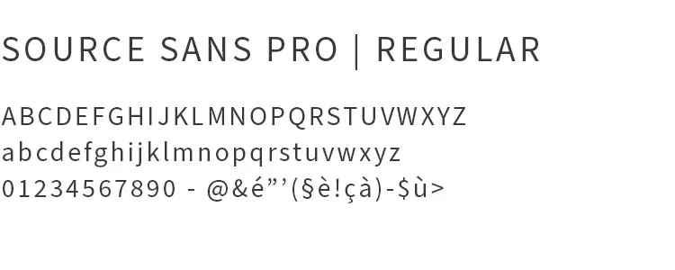 Typographie Source sans Pro Regular