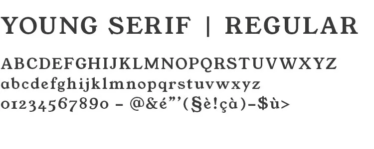 Typographie Young Serif Regular