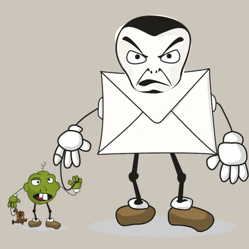 Vignette montrant un dessin vectoriel pour un antivirus