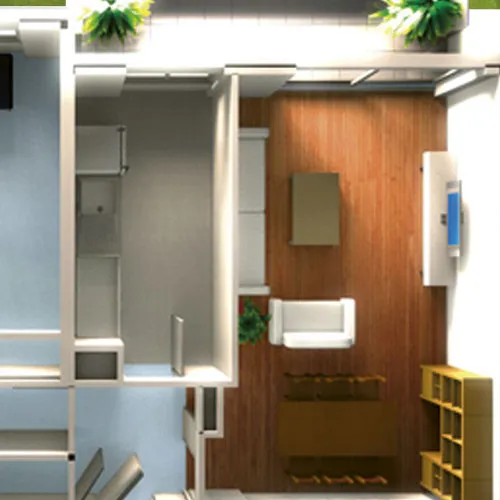 vignette montrant des aménagements de plan d'appartement en 3D