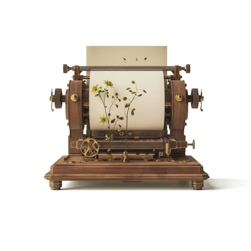 Illustration d’un univers graphique mêlant impression traditionnelle et création contemporaine, symbole du soin apporté aux supports imprimés et au travail éditorial.