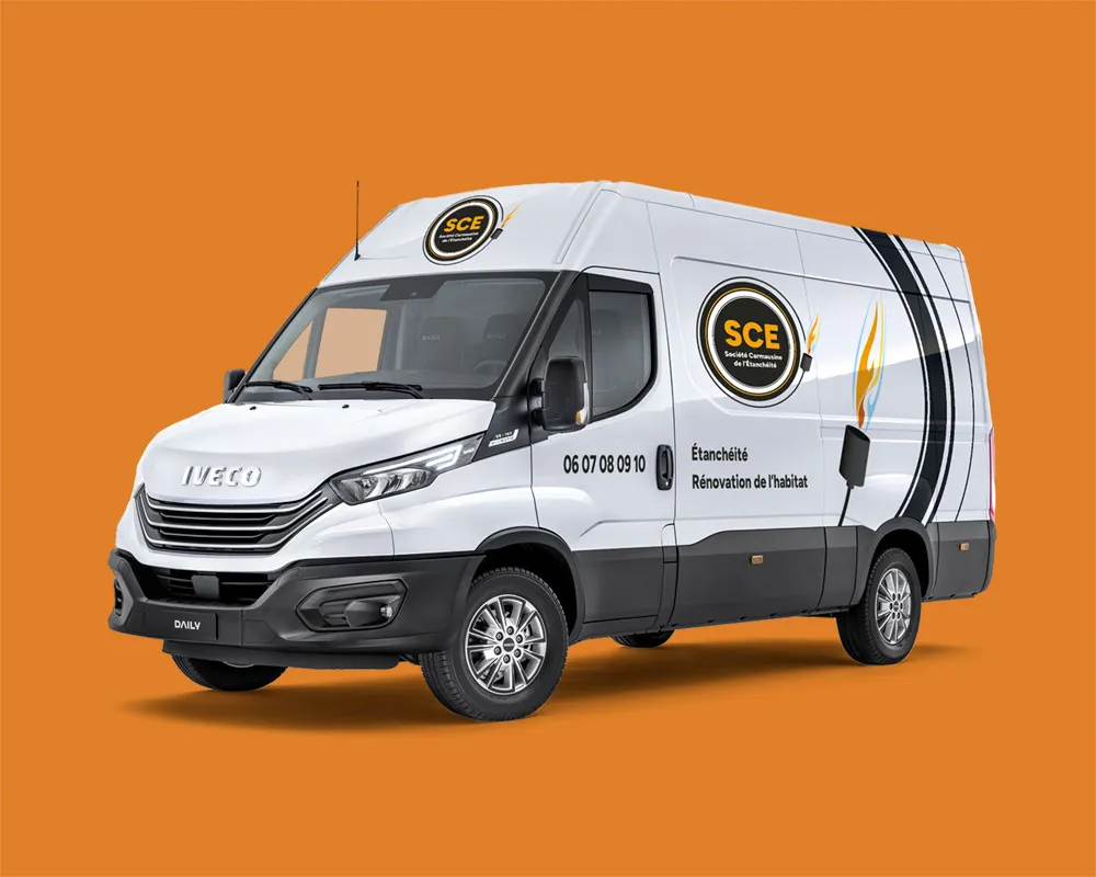 Vignette présentant un véhicule avec marquage pour les pages signalétiques extérieures